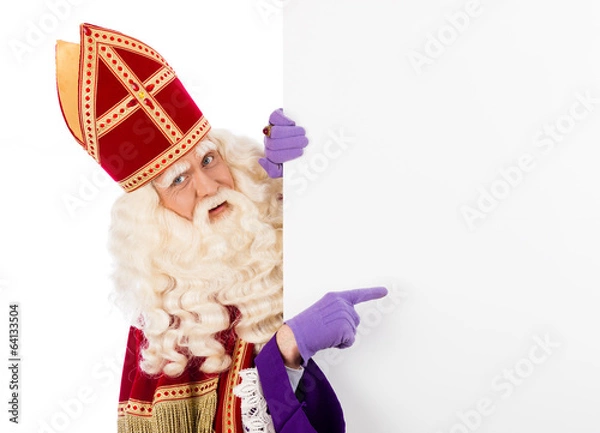 Fototapeta Sinterklaas with placard