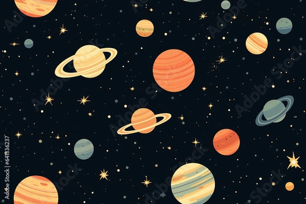 Fototapeta background with planets and space