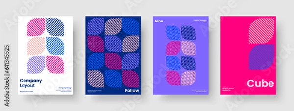 Fototapeta Abstract Report Layout. Geometric Background Template. Modern Poster Design. Business Presentation. Brochure. Banner. Book Cover. Flyer. Magazine. Portfolio. Brand Identity. Catalog. Pamphlet