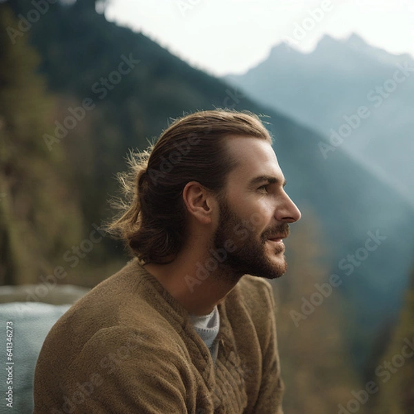 Obraz Man looking at autumn.