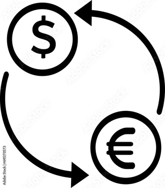 Obraz Money exchange icon, editable vector illustration.