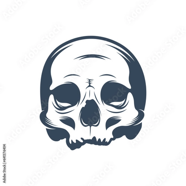 Obraz Skull vector illustration design. Skull logo design Template.