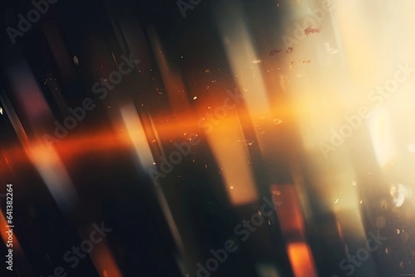 Fototapeta Background of retro film overly, image with scratch, dust and light leaks, Generative AI