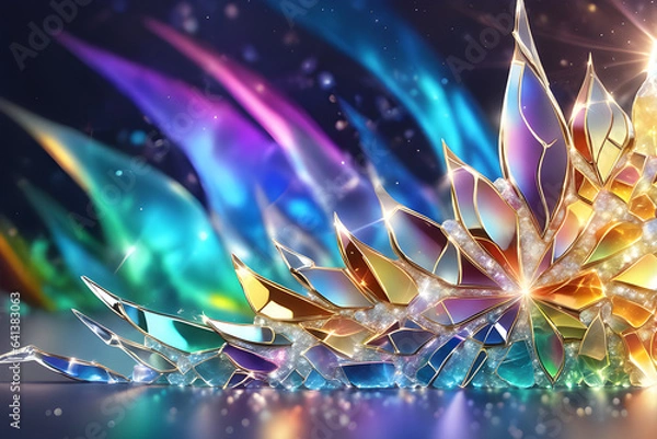 Obraz abstract christmas background Generative AI