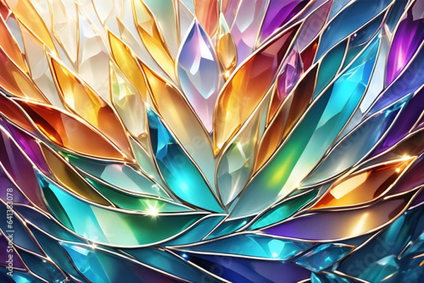 Obraz abstract fractal background Generative AI