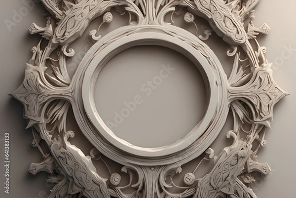 Obraz vintage frame on a wall Generative AI