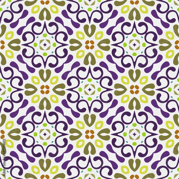 Fototapeta Repetitive abstract patterns. Seamless pattern for fashion, textile design,  on wall paper, fabric patterns, wrapping paper, fabrics and home decor. Abstract background.