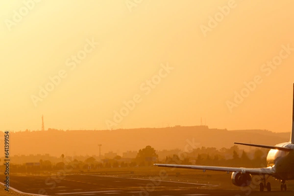 Fototapeta Cola de avión despegando