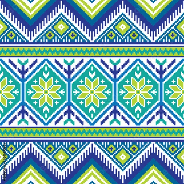 Fototapeta pattern design, art and culture of various indigenous peoples Used in the production of clothing, weaving, printing media, screen work, workpieces with seamless patterns. Unlimited creativity.