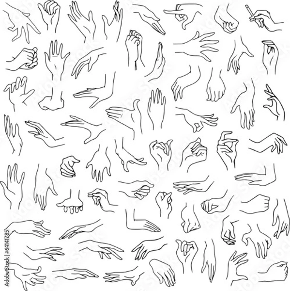 Obraz Kobieta ręce Pack Lineart