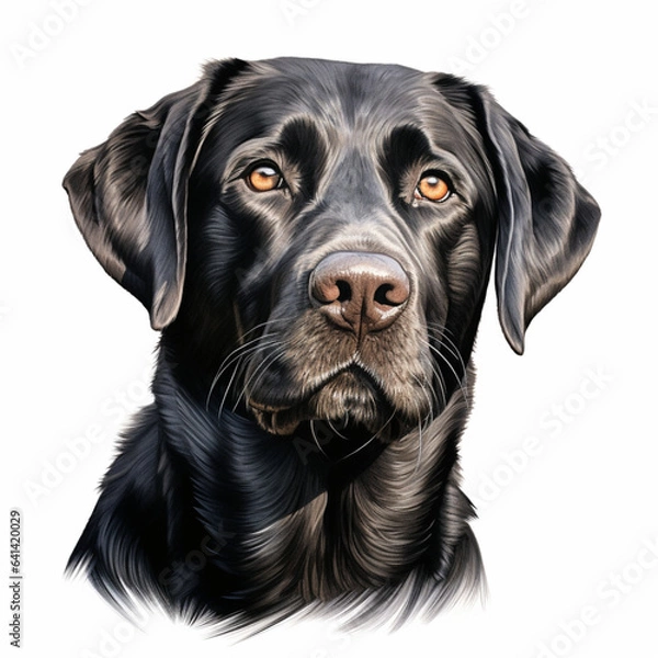 Obraz black labrador portrait