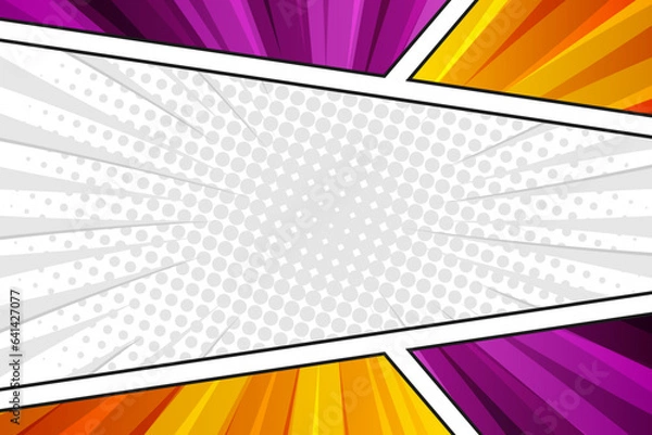 Obraz Blank comic book page scene frame background template