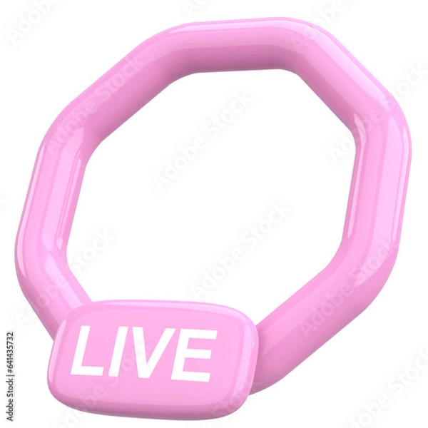 Obraz Live streaming frame. 3D illustration.