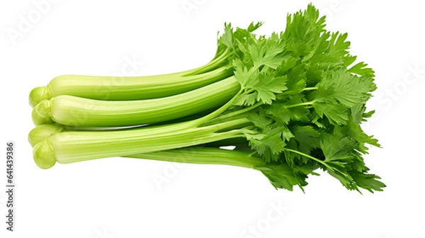 Obraz fresh green celery isolated on transparent background