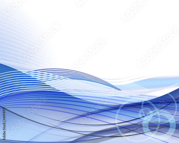 Fototapeta illustration of abstract lines and curves