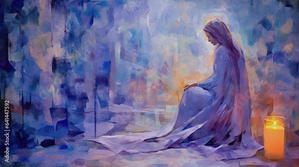 Fototapeta Advent anticipation, concept background, generative ai