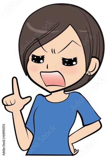 Fototapeta 注意する女性