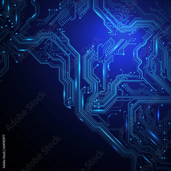 Fototapeta Blue technological vector background