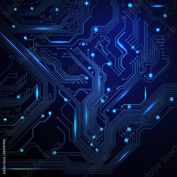 Fototapeta Blue technological vector background