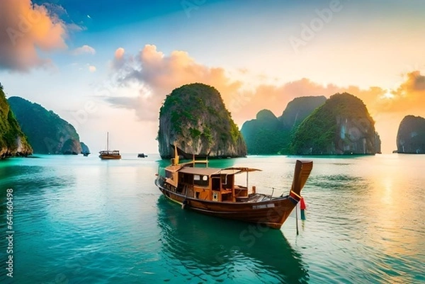 Obraz boat on the sea