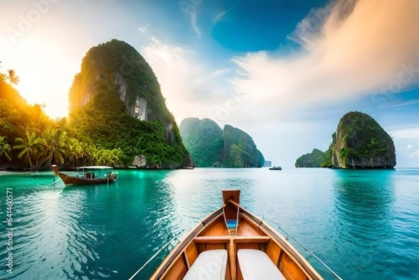 Obraz boat on the lake