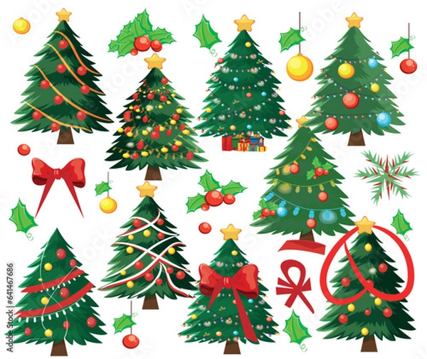 Obraz christmas tree with christmas balls