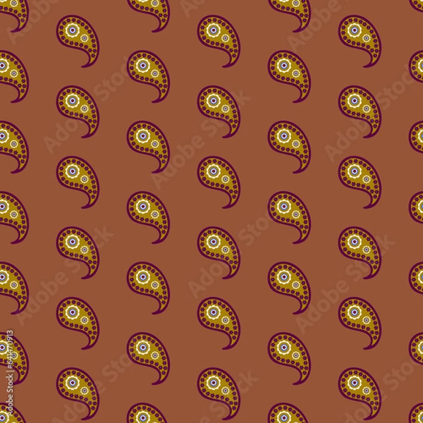 Obraz Floral Paisley Seamless Repeat Pattern