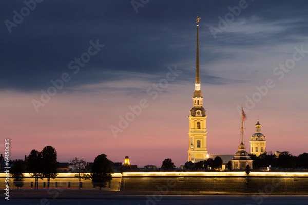 Obraz Северное лето, вид на Петропавловскую крепость