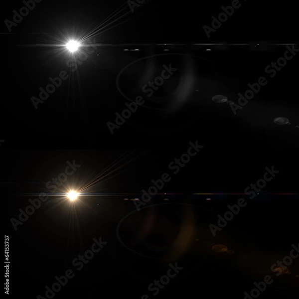 Fototapeta Niesamowite światło z flarami optycznymi