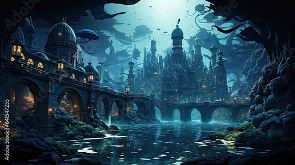 Obraz A picturesque castle surrounded by a flowing river