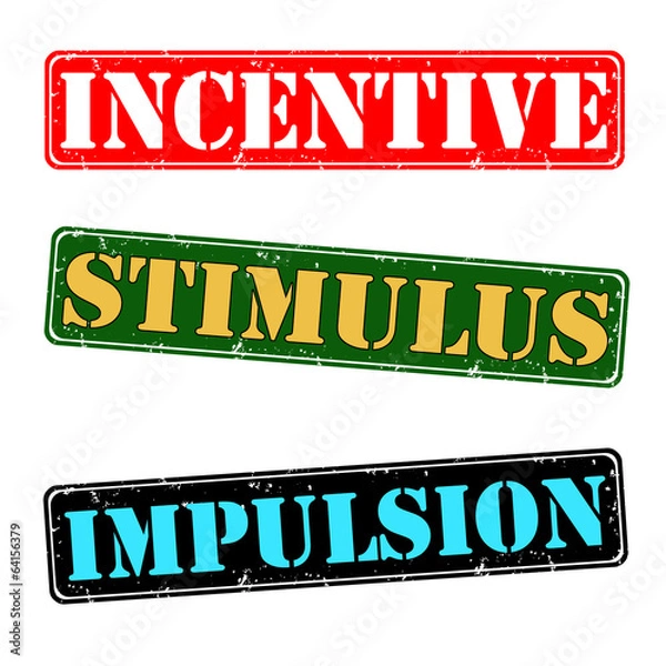 Obraz Incentive, stimulus, impulsion stamps