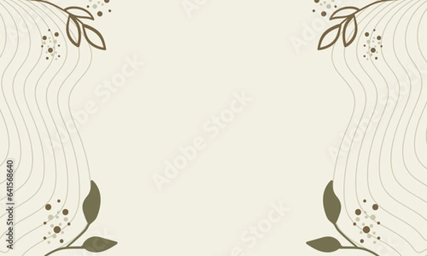 Obraz Elegant floral background with leaves and branches ornament