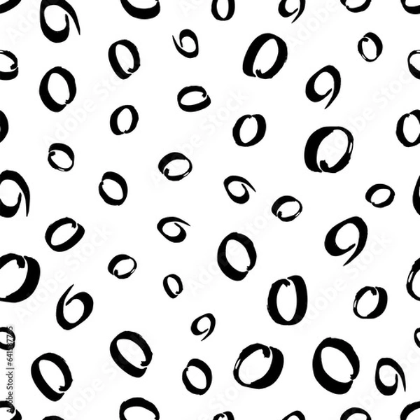 Fototapeta Seamless pattern with sketch circles shape
