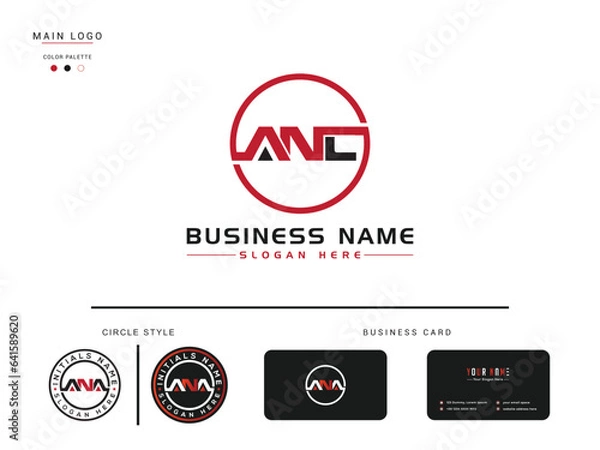 Fototapeta Typography Letters ANC Logo Icon Vector Art For You