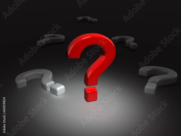 Fototapeta Question mark spot light