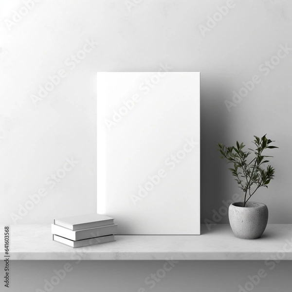 Fototapeta Unveiling the Clean Canvas of a White Box Mockup - Where Creativity Meets Minimalism for Maximum Impact