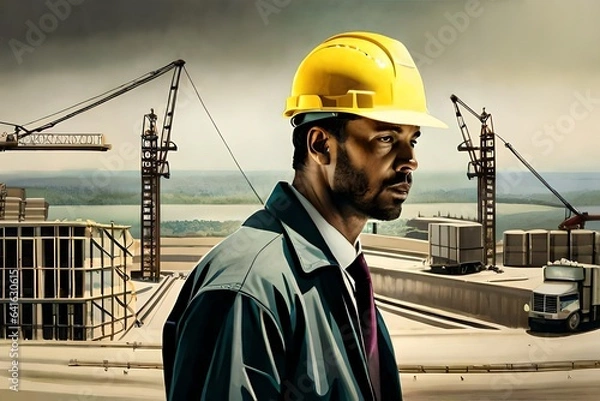 Obraz construction worker on site