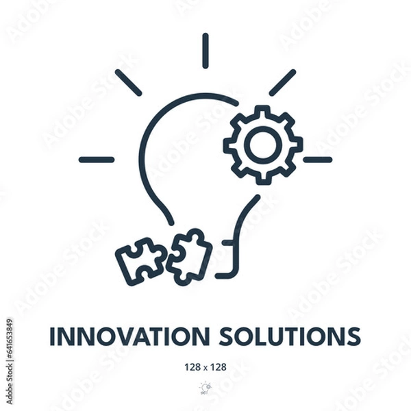 Obraz Innovation Solutions Icon. Solution, Creativity, Idea. Editable Stroke. Simple Vector Icon