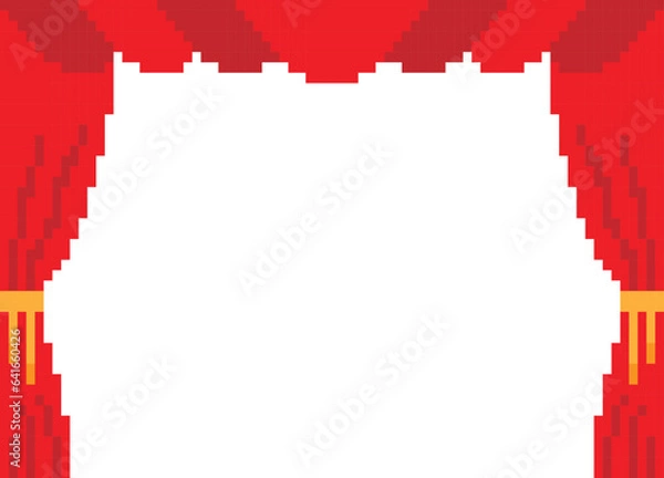 Obraz Curtain Pixel art vector