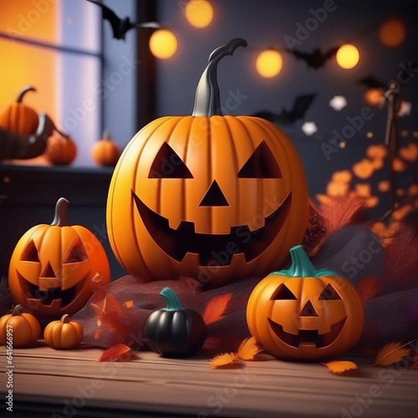 Obraz halloween jack o lantern pumpkin