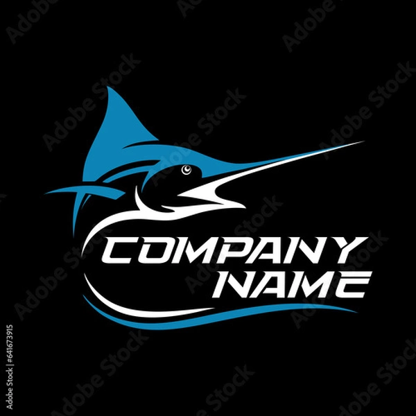 Fototapeta sailfish logo vector