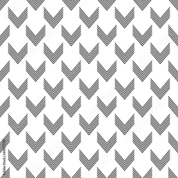Fototapeta seamless geometric pattern with arrow shapes chevron zigzag geometric design fabric textile tile texture ornament decor backdrop paper print design vector illustration 
