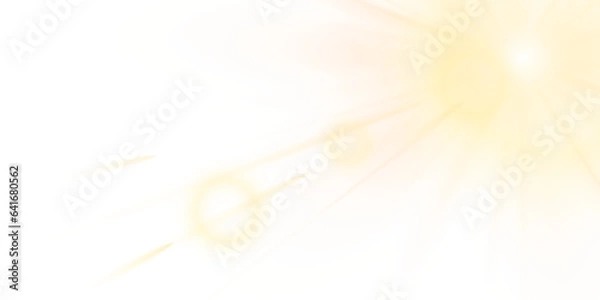 Obraz Shining sun glare rays, lens flare illustration. Sunlight glowing vector effect