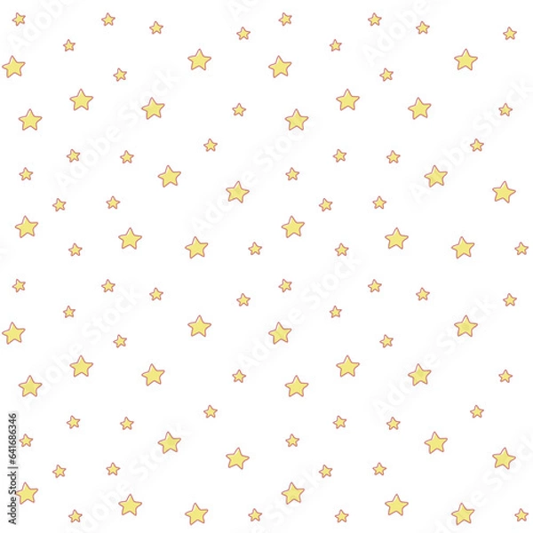 Obraz 繋がるシームレス素材 / きらきらお星様の背景