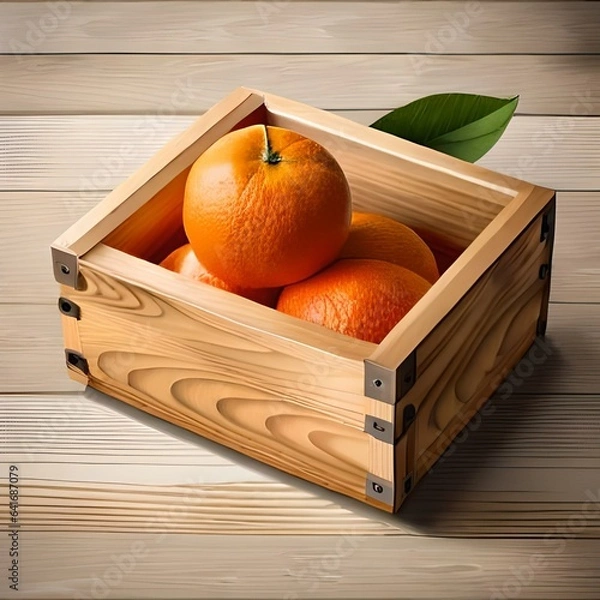 Obraz box of oranges Generated AI