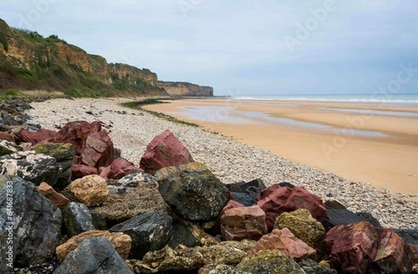 Fototapeta Omaha Beach Site of WWII D-Day Landing in France
