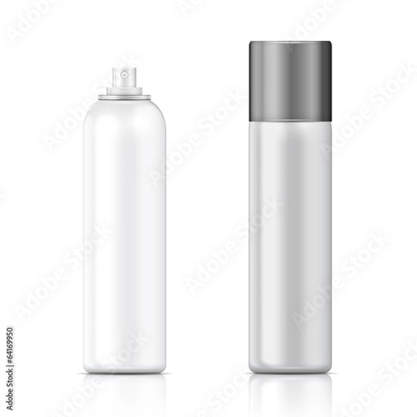 Obraz White and silver sprayer bottle template.