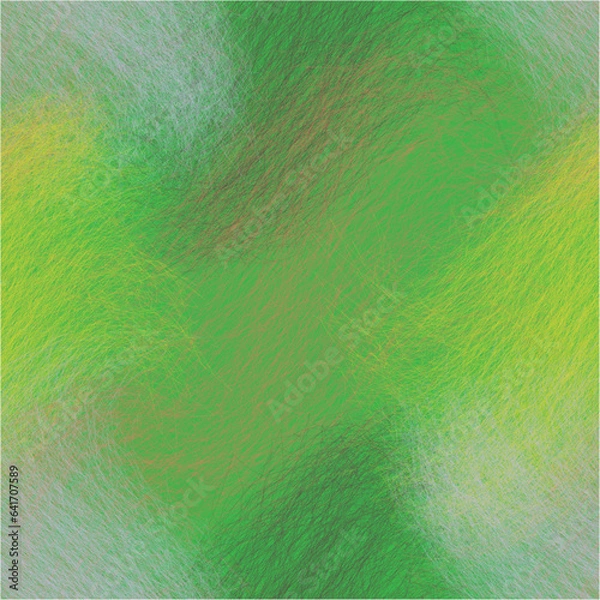 Fototapeta Seamless vector background with rows of grunge striped stain colorful elements on green backdrop