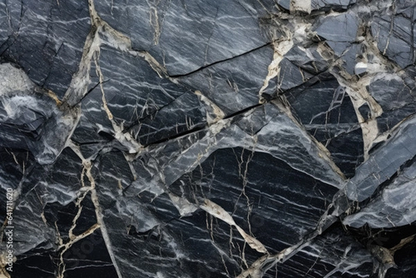 Fototapeta A Captivating Macro Image of the Intricate Gabbro Rock Formation, Exhibiting Mesmerizing Patterns and Rich Earthy Colors