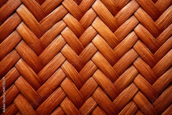 Fototapeta Detailed Close-up of Herringbone Pattern: Intricate Weaving Revealing Textured Background